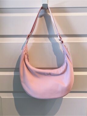 NWT Aritzia Phoebe Nylon Cupid Pink Crescent Shoulder Bag